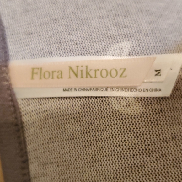 🌶REDUCED🌶FLORA NIKROOZ 2pc dreamy sweater sleepwear set in gray and white - Picture 10 of 16